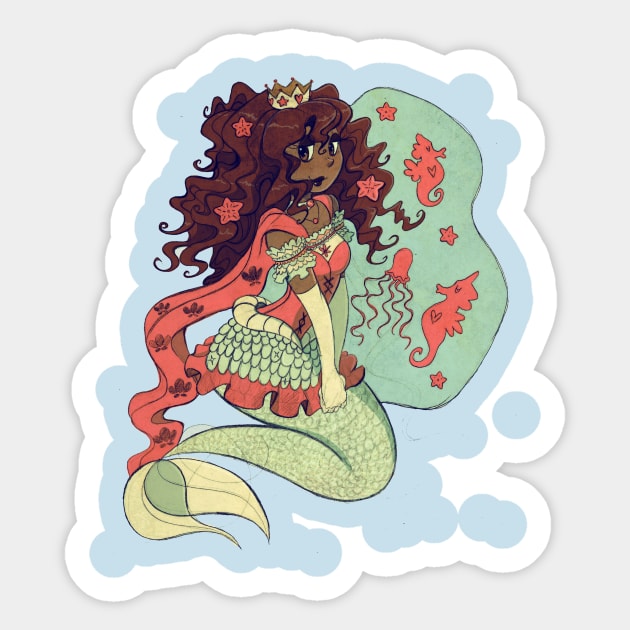 Mermaid Princess Sticker by saradaboru